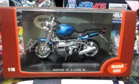 1:18 Blue Diecast BMW R 1100 R Motorcycle Model