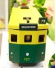 Large Scale Yellow-Green Kids Wooden City Bus Toy