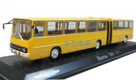 Yellow 1:72 Scale Atlas Ikarus 280 1971 Articulated Bus Model