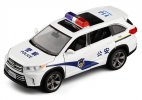 Kids 1:32 Scale White Police Diecast Toyota Highlander SUV Toy