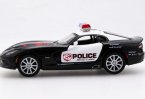 1:36 Scale Kids Black Police Diecast Dodge Viper SRT Toy