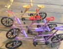 Yellow / Red / Purple Tandem Bicycle Decoration Model