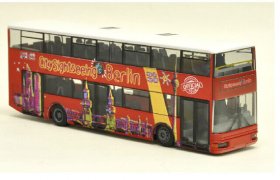 Red 1:87 Scale Rietze Man Lions Double-Decker Bus Model