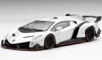 White / Red 1:43 Kyosho Diecast Lamborghini Veneno Model