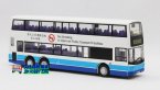 1:64 Scale White-Blue 80M Hong Kong Double-Decker City Bus