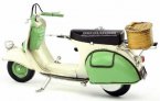 Vintage White-Green 1:6 Scale Tinplate 1959 Vespa Scooter Model