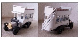 1:87 Scale Mini White Double Decker Tour Bus Model