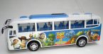 Kids Cartoon Figures Blue / White ABS Plastic Made RC Bus Toy