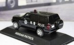 Black 1:43 Scale Police Theme Diecast Nissan Patrol Model