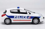 1:43 Scale NOREV White-Blue Police Diecast Peugeot 308 Model