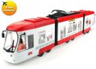 Large Scale Red-White Kids Articulated Electric Trolley Bus Toy