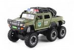 Kids Black / White / Green Diecast Hummer H2 Pickup Truck Toy