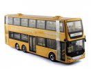 Green / Yellow 1:42 Die-Cast WUZHOULONG Double-Deck Bus Model