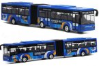 Kids Red / Blue /Yellow Large Scale Die-Cast Articulated Bus Toy