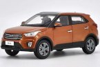 White / Orange 1:18 Scale Diecast Hyundai IX25 Model