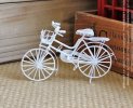 Mini Scale White Bicycle Model Decoration
