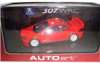 1:43 White / Red AUTOART Diecast Peugeot 307 WRC Model