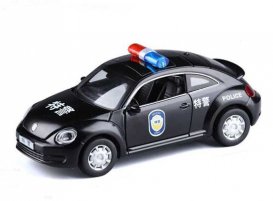 1:29 Scale Black Kids Police Theme Diecast VW Beetle Toy