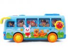Blue Kids Cartoon Design Music Educational School Bus Toy