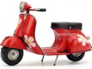 Red Vintage Tinplate 1:8 Scale 1969 Vespa Scooter Model