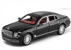 1:24 Scale Black / White / Golden Diecast Bentley Mulsanne Toy