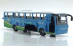 Blue Pull-Back Function Kids Die-Cast City Bus Toy