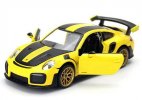 1:32 Scale Yellow / Gray Kids Diecast Porsche 911 GT2 RS Toy