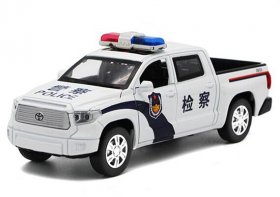 White 1:32 Scale Kids Police Die-Cast Toyota Tundra Pickup Toy