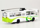 White 1:76 SK5105GP NO.8 Diecast Shanghai Trolley Bus Model