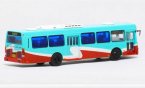 1:76 Blue-Red NO.825 Die-Cast FLXIBLE City Bus Model