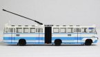 1:76 White-Blue Diecast ShangHai SK561GF Trolley Bus Model