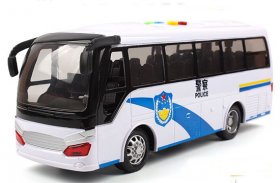 White Kids Plastic Police Coach Bus Toy