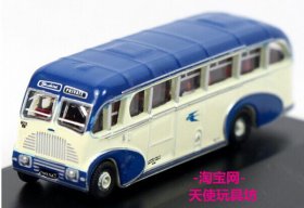 White-Blue Mini Oxford Die-Cast Burlingham Sunsaloon Bus Model