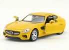 Kids Welly Yellow / Red 1:36 Diecast Mercedes Benz AMG GT Toy