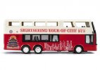 Opening Doors Red-Creamy White Plastic R/C Double Decker Bus Toy