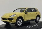 1:43 Scale Yellow Diecast Porsche Cayenne S SUV Model