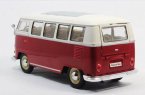 Red-White 1:24 Scale Welly Diecast 1963 VW T1 Bus Model