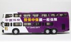 1:76 Scale China Insurance Die-Cast Nanjing Double Decker Bus