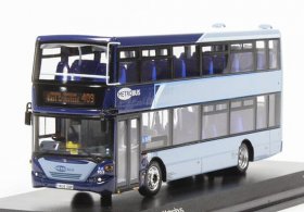 Blue 1:76 Scale CMNL Diecast SCANIA Double-Decker Bus Model