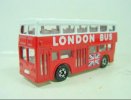 1:130 Scale TOMY Red-white London Double Decker Bus Model