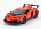 1:36 Black /Wine Red / Orange / Gray Diecast Lamborghini Veneno