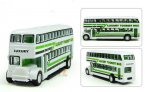 Kids Red / Green / White / Yellow Die-Cast Double Decker Bus Toy