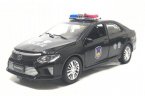 Kids 1:32 Scale Black / White Police Diecast Toyota Camry Toy