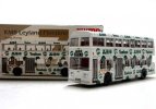 White KMB Leyland Fleetline Diecast Double Decker Bus Toy