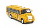 Pull-back Function Kids Yellow 1:32 Scale Diecast School Bus Toy