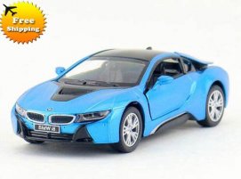 Silver / Black / White / Blue 1:36 Kids Diecast BMW I8 Toy