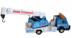Kids White-Blue Pull-Back Function Crane Toy