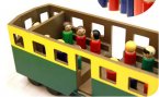 Large Scale Yellow-Green Kids Wooden City Bus Toy