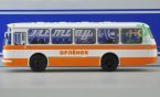 1:43 Scale Orange-White Die-Cast Soviet Union City Bus Model