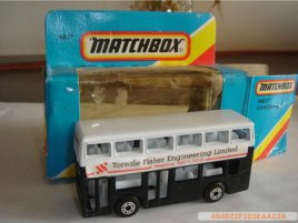 MATCHBOX Brand White / Red London Double Decker Bus Model